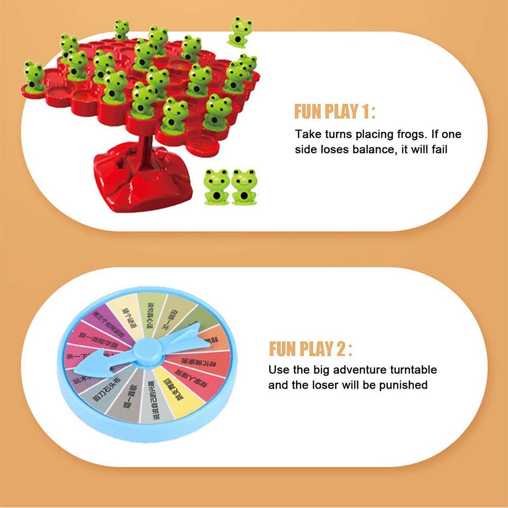 Frog Balance Tree Toys Home School Balance Board Game Montessori Math Toy Parent-child Interaction Tabletop Game Toys Kids Learning Toys