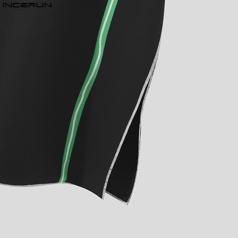 INCERUN Áo Thun Tay Ngắn Dáng Rộng In Hoa Kiểu Vintage Thời Trang Mùa Hè Cho Nam