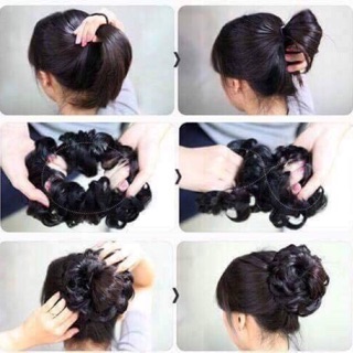 Tóc búi xoăn cho bé cao cấp- ảnh thật