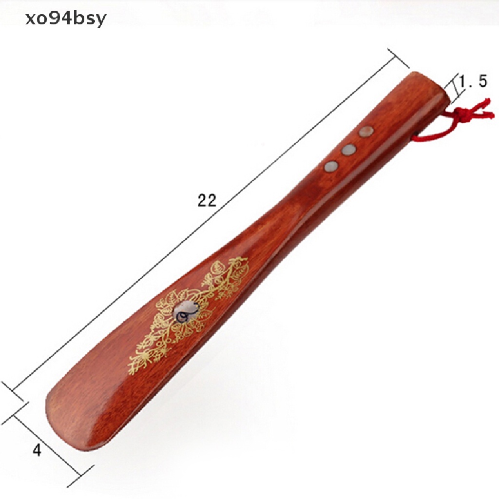 [xo94bsy] Wooden Durable Handle Shoehorn Shoe Horn Aid Stick Remover Tool 22cm OZ [xo94bsy]