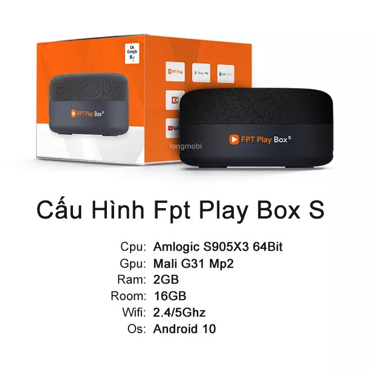 Android Tivi Box FPT Play Box 2GB/16GB Android TV 10 - Hàng Chính Hãng FPT