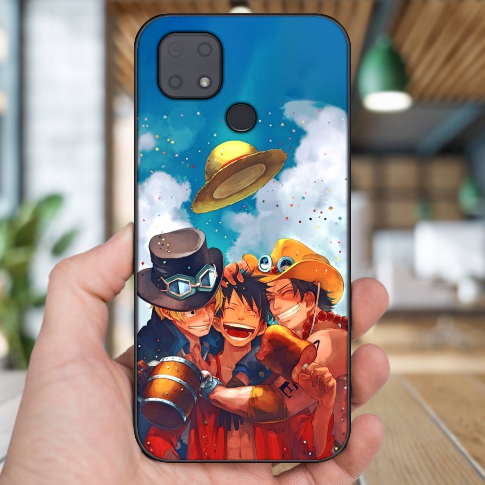 Ốp lưng Xiaomi Redmi 10C viền đen in hình Ace One Piece