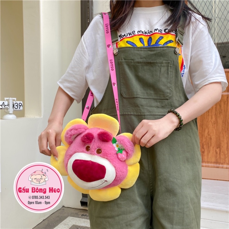 Túi Đeo Chéo Gấu Dâu Sunflower Losto