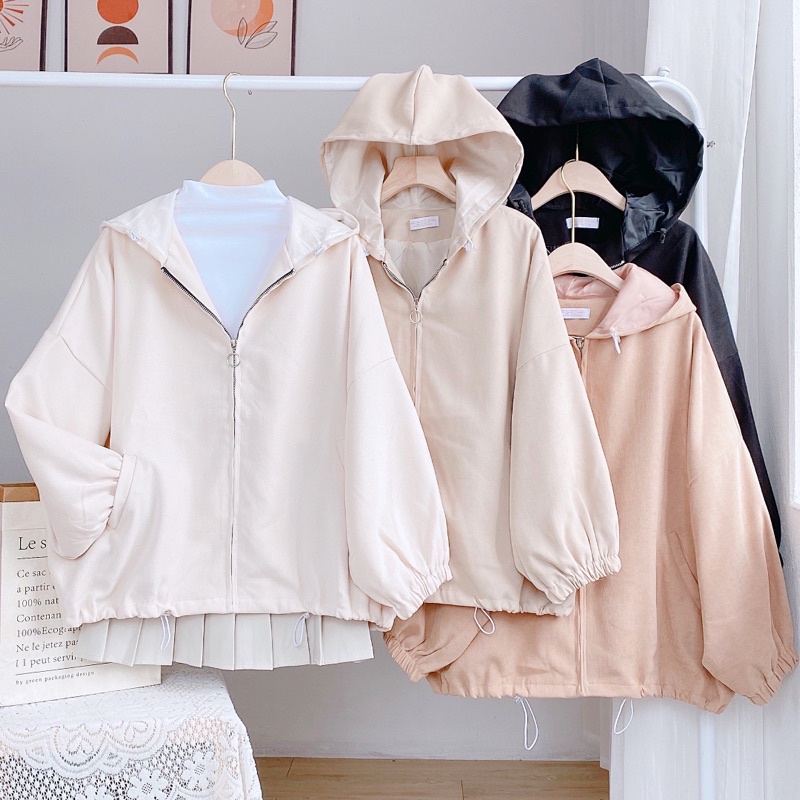 Áo khoác nhung tăm 2 lớp