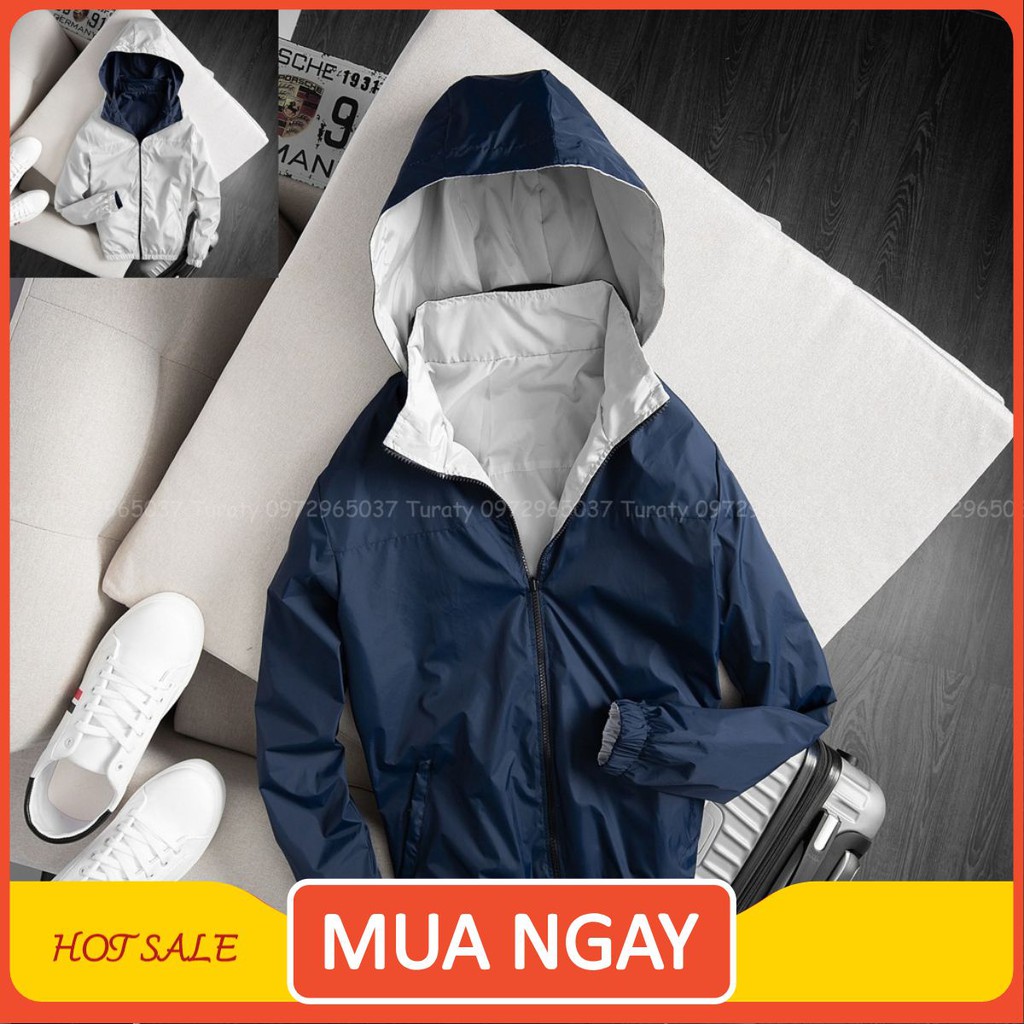 Áo Khoác Gió Nam Nữ Chất Vải Dù Chống Nước 100% Với 2 Mặt 2 Màu Áo Khoác Cao Cấp, Mẫu Mới Nhất suriwingshop1