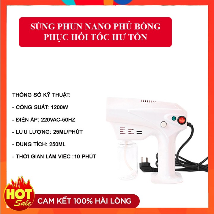 Máy phun nano phục hồi tóc/ phun nano phủ bóng tóc/ Hấp tóc. BH 12 tháng