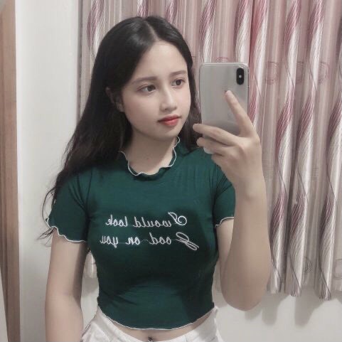 Áo croptop viền bèo thêu chữ 5 màu thun lạnh mềm mịn LIKANO CRT58