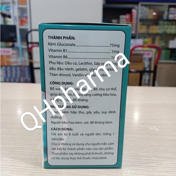 Viên uống ZINC PLUS hộp 100 viên giúp bổ sung kẽm cho cơ thể