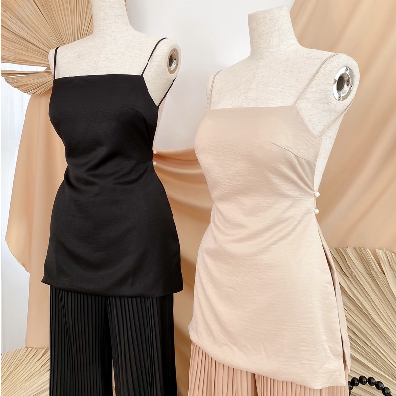 Áo 2 dây hở lưng đính ngọc