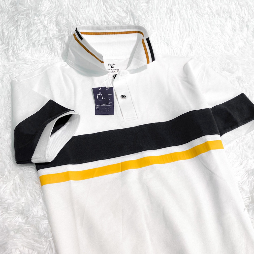 Áo polo nam , áo thun nam nữ có cổ , chất liệu vải mắt chim cotton co giãn 4c màu trắng đen