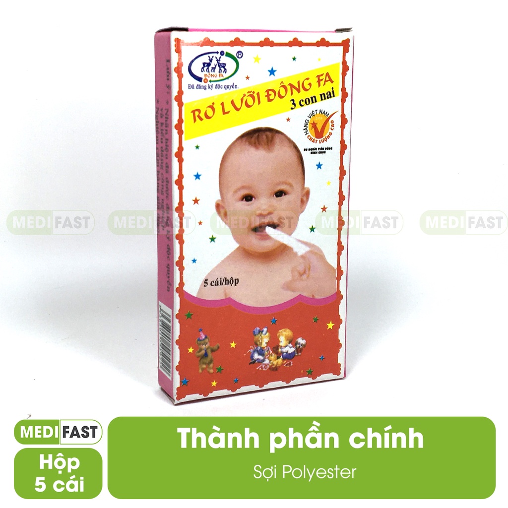 Gạc rơ lưỡi Đông Pha - vệ sinh răng miệng nướu cho trẻ tưa lưỡi - an toàn - Combo 50 chiếc tiệt trùng