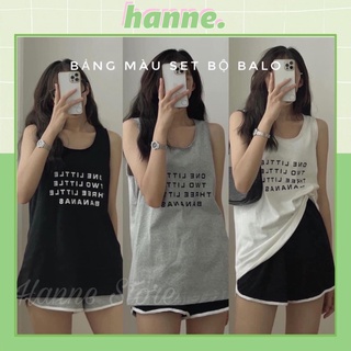 Set tanktop ba lỗ nữ hottrend Bộ đồ thể thao cực cá tính