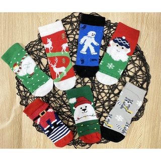 Tất len cao cổ Noel giáng sinh cho bé 2-10t