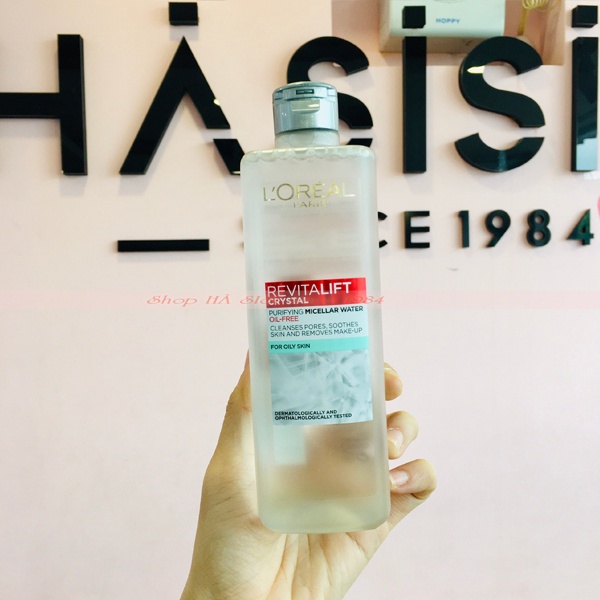 Nước Tẩy Trang Cho Da Dầu L'OREAL - Revitalift Crystal Purifying Micellar Water 400ml