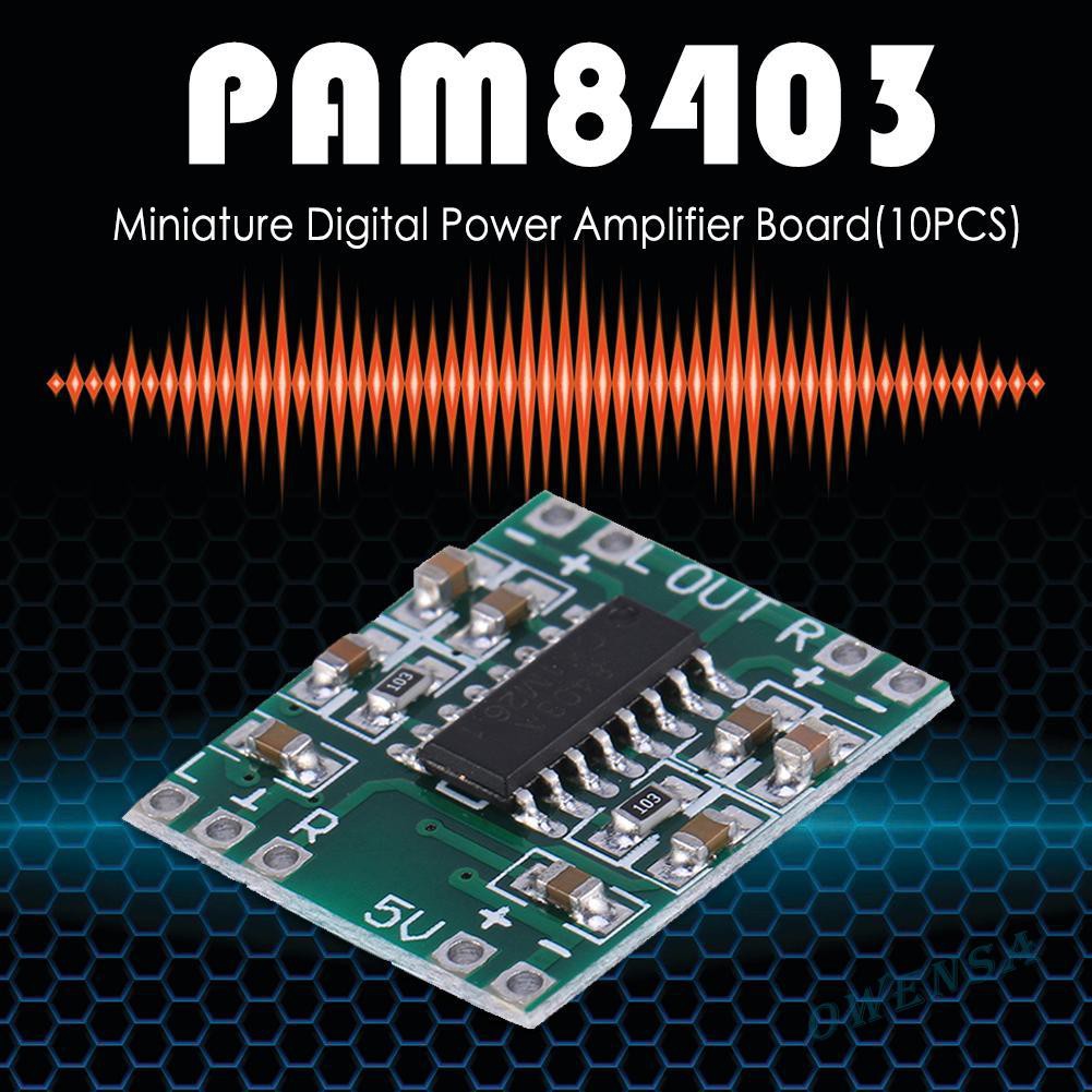 Ow  5/10pcs PAM8403 Mini Digital Amplifier Boards 2x3W Power Amplifier Modules♥