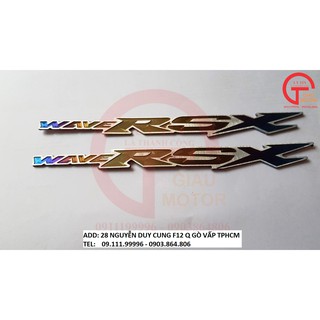 TITAN - CẶP CHỮ WAVE RSX BẰNG TITAN DÁN XE SIÊU ĐẸP