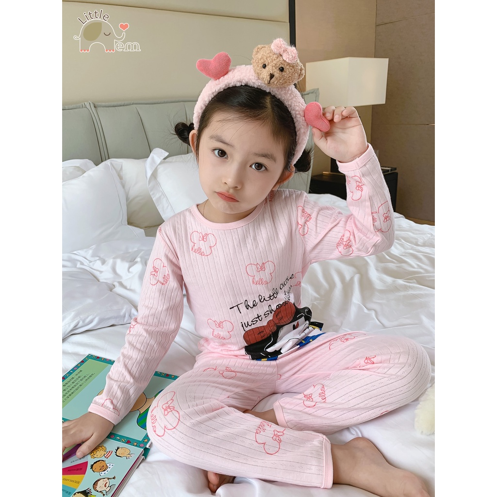 Bộ đồ bé gái Cotton xuất Nhật dài tay _ Little princess