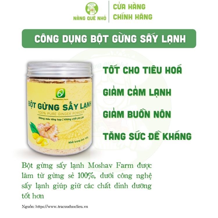 Bột Gừng Sấy Lạnh Nguyên Chất Hữu Cơ The Moshav Farm 100gr