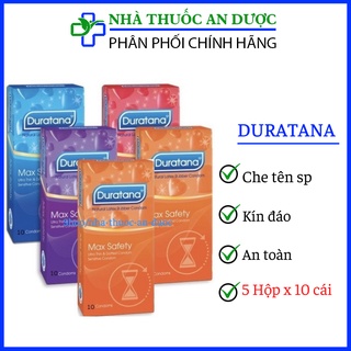 ( 5 hộp x 10 cái) - Bao cao su Duratana - giao hàng kín đáo, che tên - bcs gân gai siêu bôi trơn