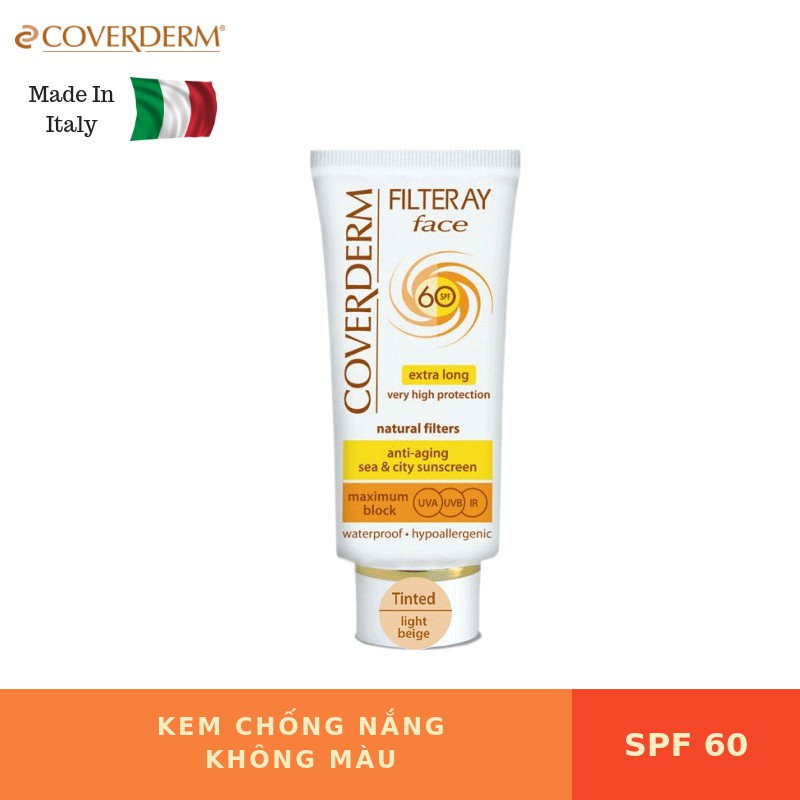 Kem chống nắng không màu Coverderm Filteray Face SPF 60 50ml