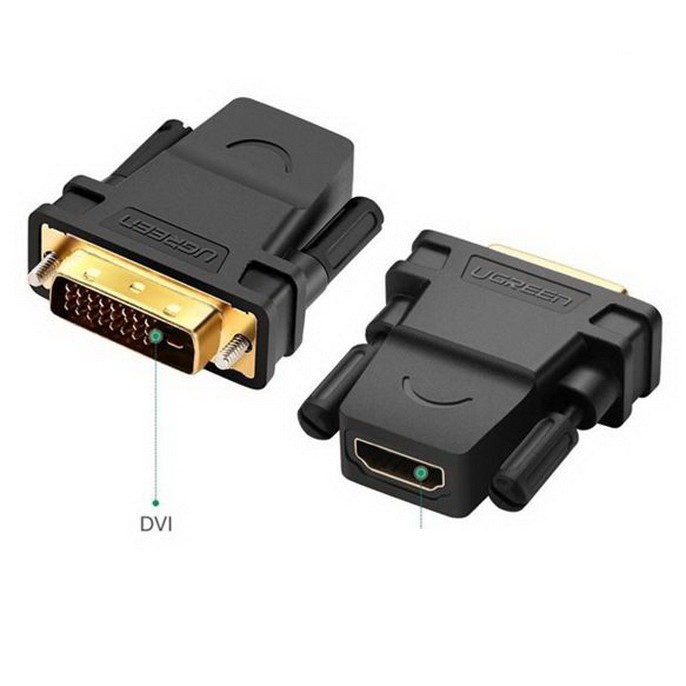 Đầu chuyển đổi DVI 24+1 sang HDMI Ugreen 20124 (hỗ trợ chuyển đổi tín hiệu 2 chiều)