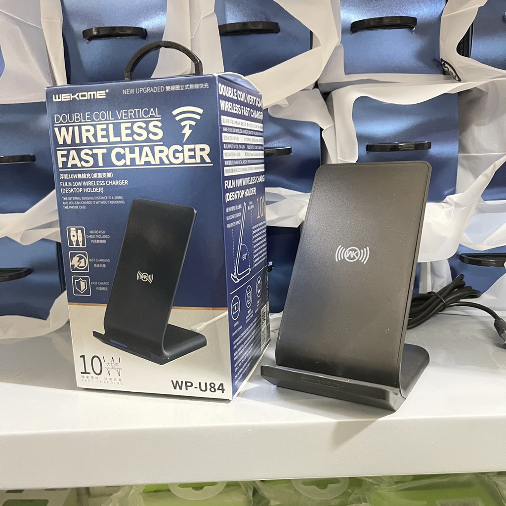 Đế Sạc Nhanh Không Dây Đế Đứng WP-U84 Chính Hãng WK- Hỗ Trợ Tất Cả Các Loại Điện Thoại Sạc Không Dây