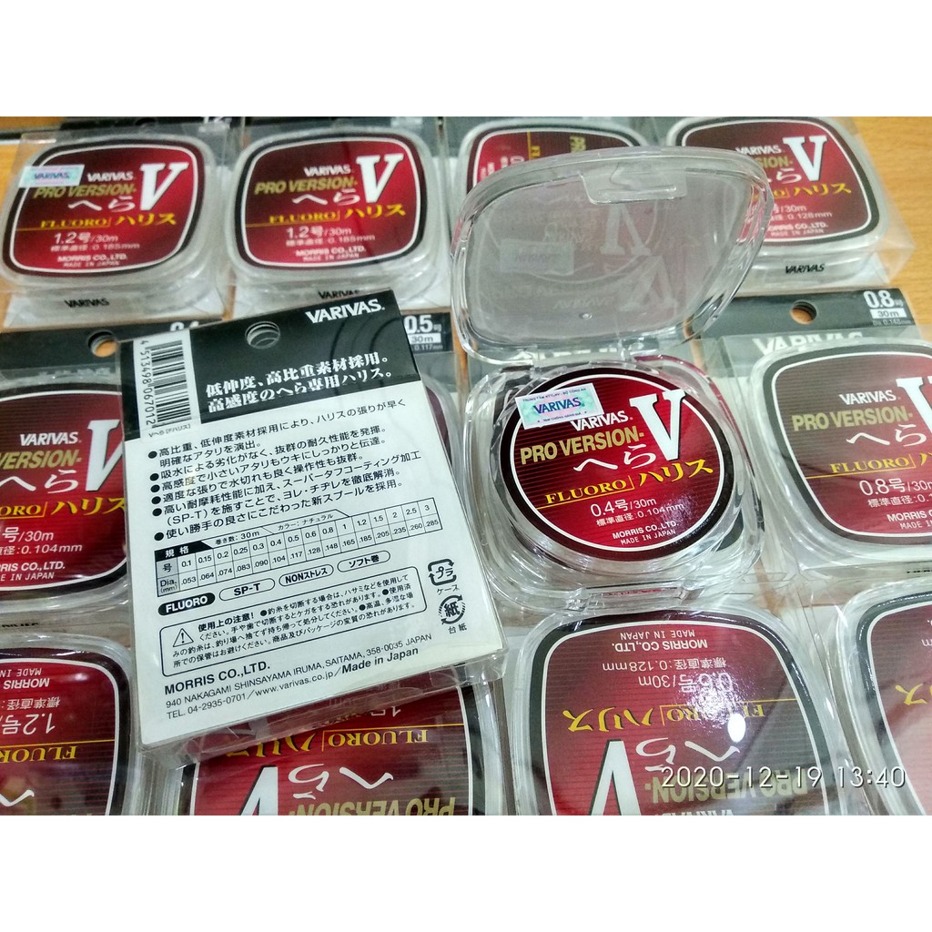 Dây Câu Cá Varivas Pro Version-V Hera  Fluorocarbon - 30m - Làm Thẻo Câu Tay