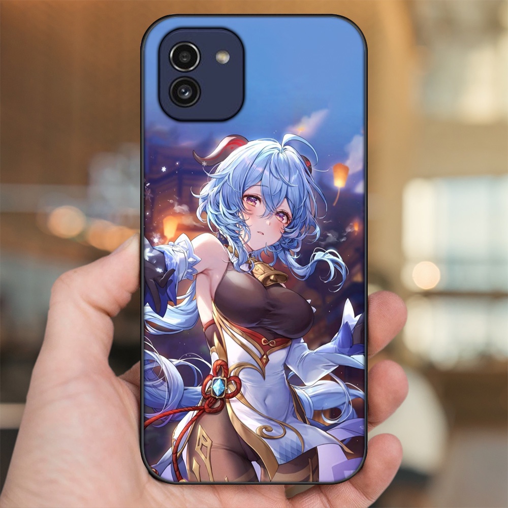 Ốp lưng Samsung A03 viền đen in hình Ganyu Genshin Impact