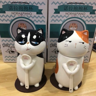 [Order] Cốc uống nước sứ nắp chó mèo