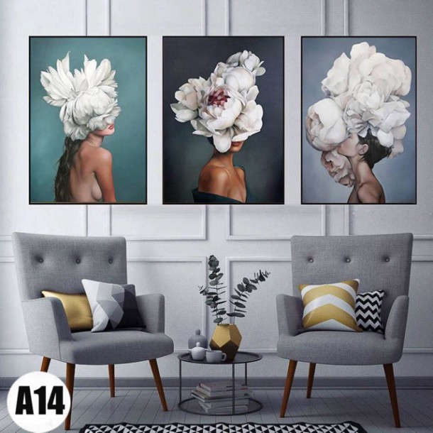 Bộ 3 bức tranh canvas khung gỗ,tranh phòng khách,phòng ăn,phòng ngủ | BigBuy360 - bigbuy360.vn