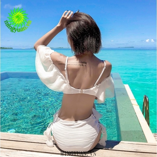 one piece white fashion female summer swimwear | WebRaoVat - webraovat.net.vn