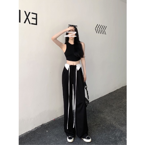 「MANSA」Set Áo Thun Dài Tay Cổ Thấp Và Quần Legging Thời Trang Mùa Xuân 2023 Mới Quyến Rũ Cho Nữ