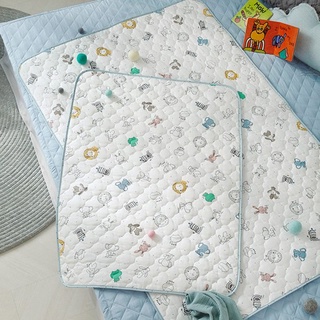 Thảm lót cotton chống thấm cho bé Prielle Hàn Quốc họa tiết động vật dễ thương