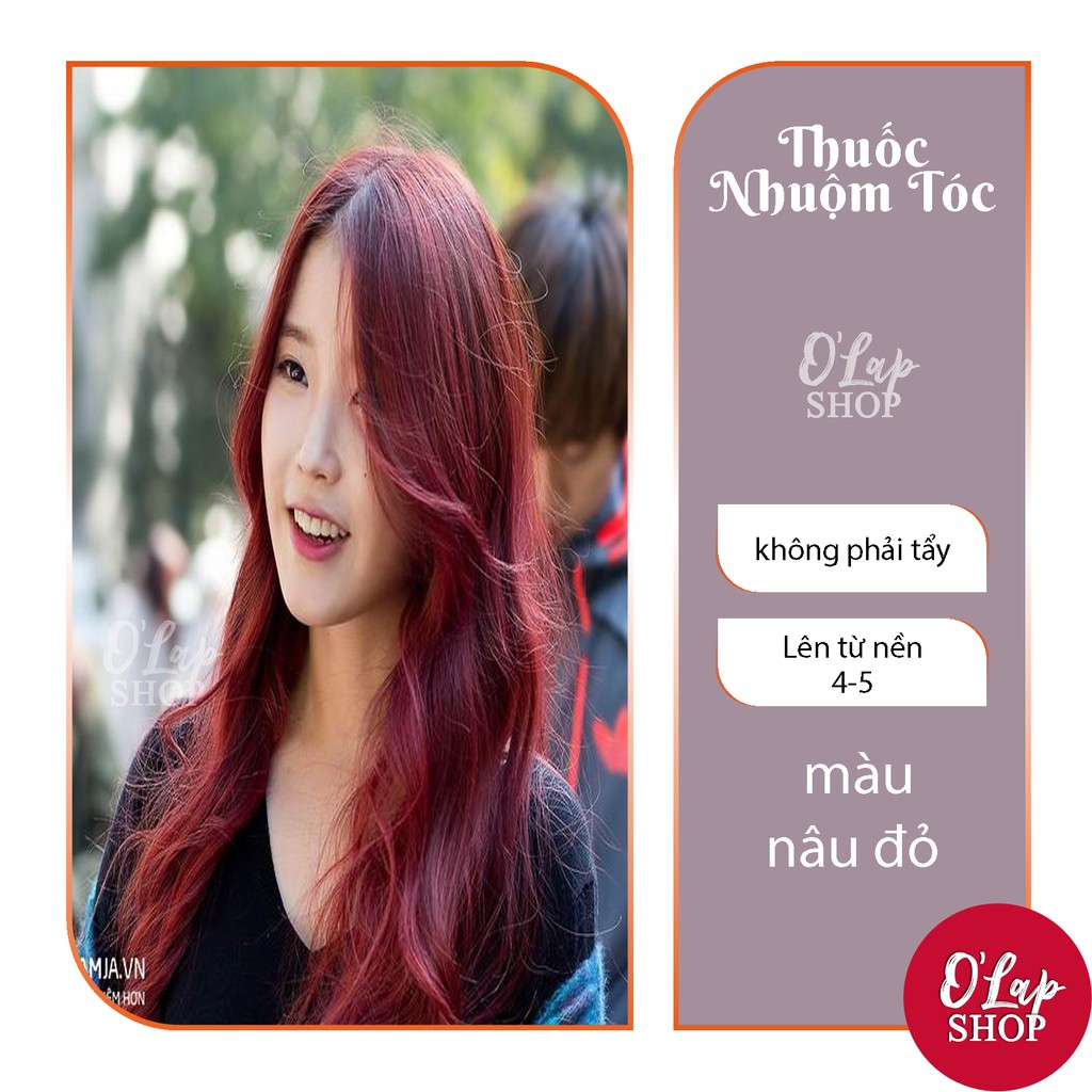 Thuốc nhuộm tóc nâu đỏ không tẩy tại nhà chính hãng OLAP OL15