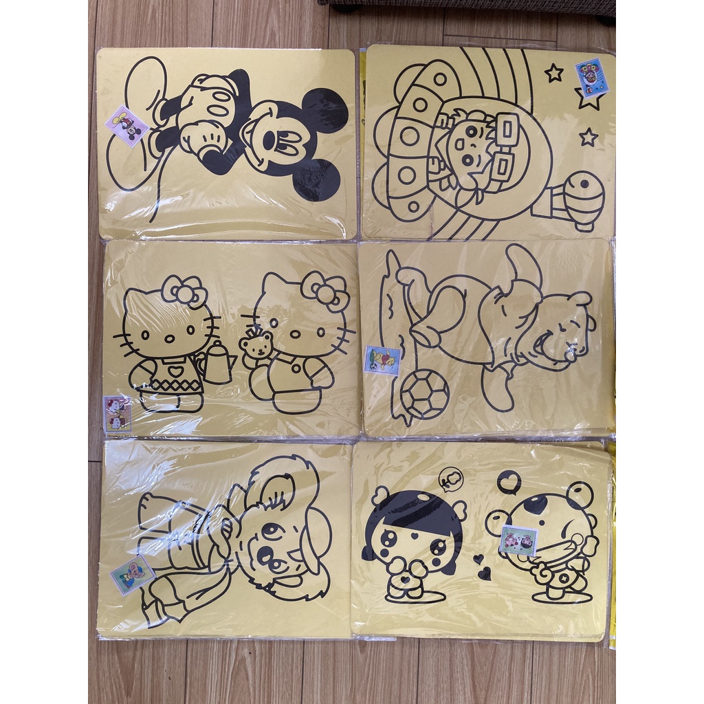 Tranh cát tô màu trẻ em - Đồ chơi tập tô tập vẽ cho bé loại đẹp - Khổ A4 (28x22cm)