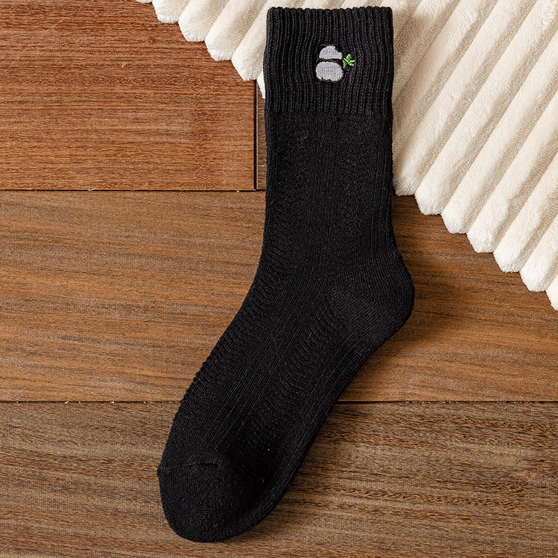 Vớ Cotton Dày Họa Tiết Gấu Trúc Hoạt Hình Dễ Thương Thời Trang Đơn Giản Dành Cho Nữ