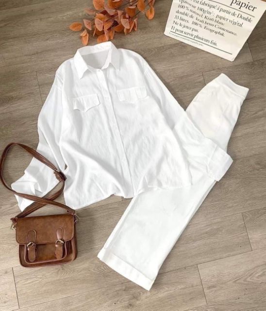 [ BAO ĐẸP] set áo sơmi quần suông ⚡HÀNG SẴN ⚡CÓ HÌNH THẬT SSQD988 | BigBuy360 - bigbuy360.vn