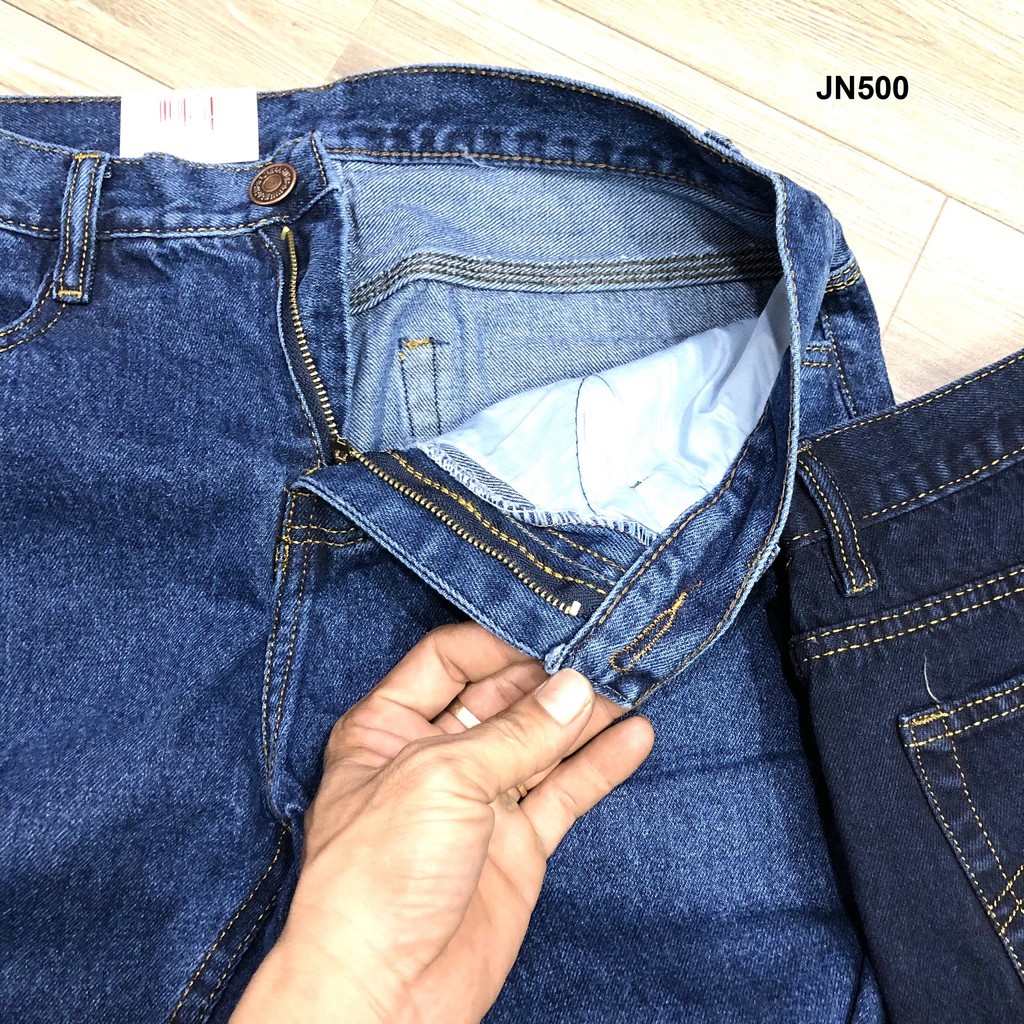 Quần jean nam ống suông [Hàng không xù lông] JN500