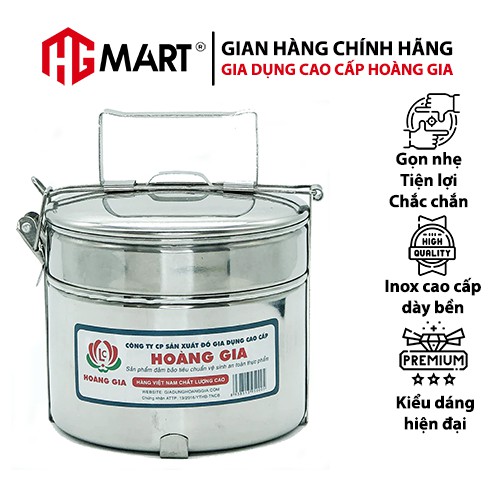 Cặp Lồng Inox giữ nhiệt 2 ngăn HG Mart