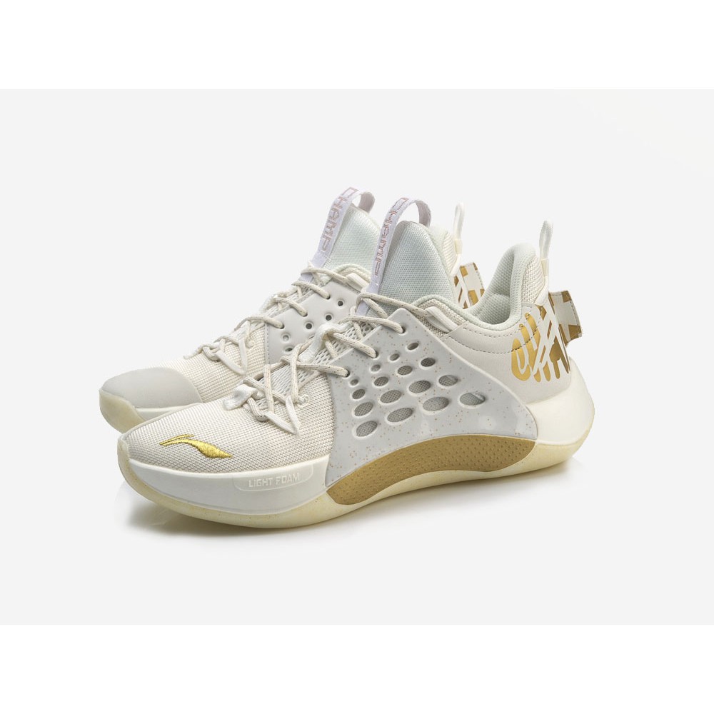 ĐẲ𝐍𝐆 𝐂Ấ𝐏 Giày bóng rổ Li-Ning Sonic VII CBA Champion Glory Edition - White/Gold