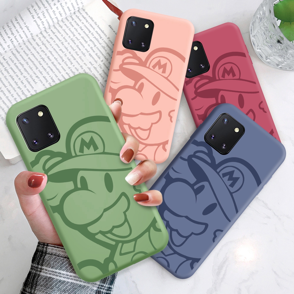 Ốp lưng điện thoại Bao mềm In Hình cho Samsung Galaxy Note 20 Ultra 10 9 8 Plus Pro 5G Lite note10 not Phone Case Soft Super Mario Brothers simple