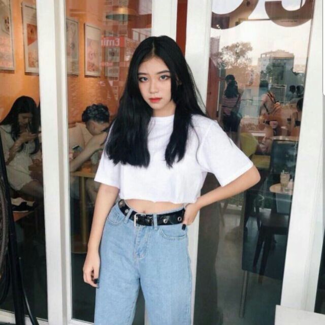 Áo Croptop CỔ TRÒN COTTON