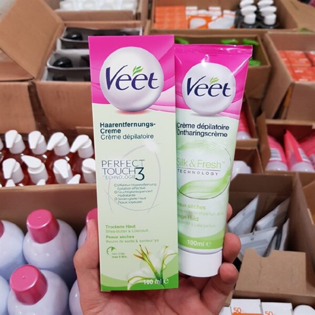 Kem tẩy lông Veet của Pháp 100ml Xanh lá