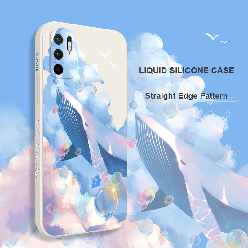 Ốp Điện Thoại Silicon Dẻo In Hình Cá Voi Cho Xiaomi Redmi Note 10 Pro Max 10T 10s 4G 5G A1 Plus