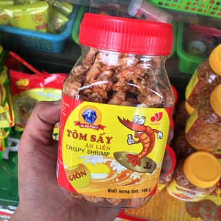 Hũ Tôm Sấy Khô Tẩm Vừng Gia Vị 100g
