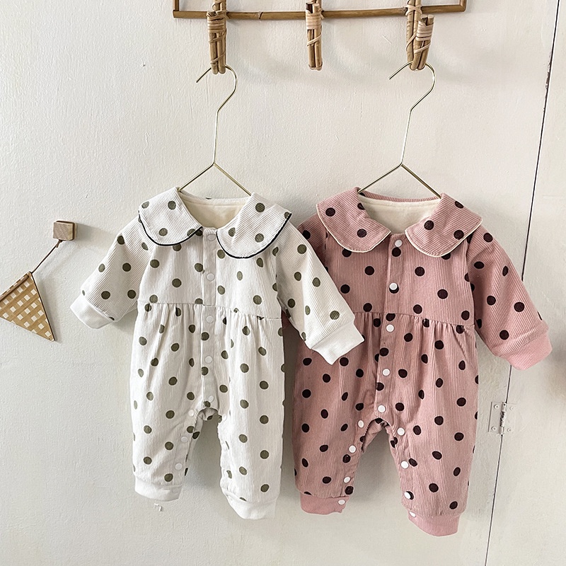 Children's Winter Corduroy Thickened Girl‘ Jumpsuit