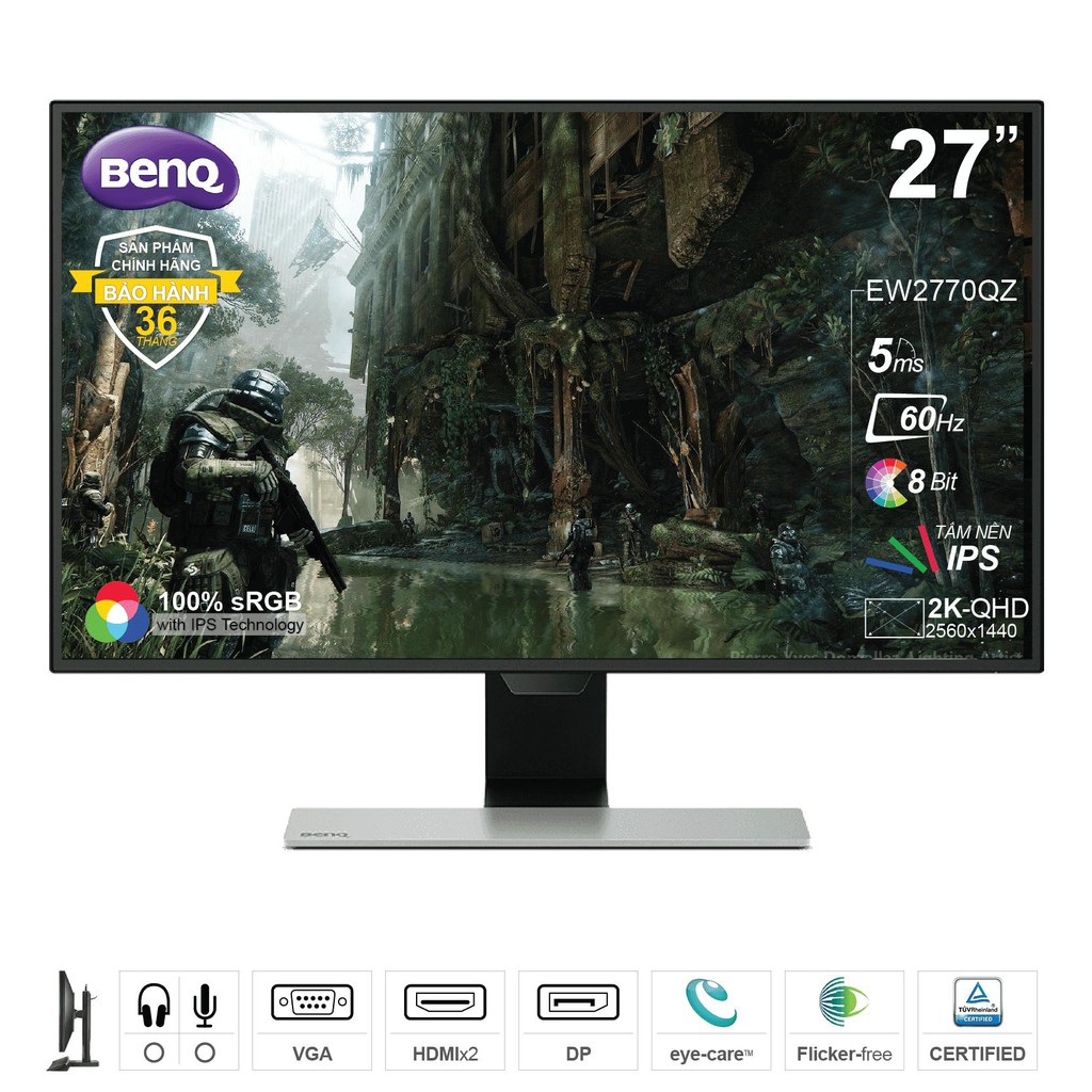 [Mã ELCL50K giảm Max 50K đơn bất kỳ]Màn hình BenQ EW2770QZ 27 inch 2K QHD 2560 x 1440 5ms 60Hz IPS - Hàng Chính Hãng | BigBuy360 - bigbuy360.vn
