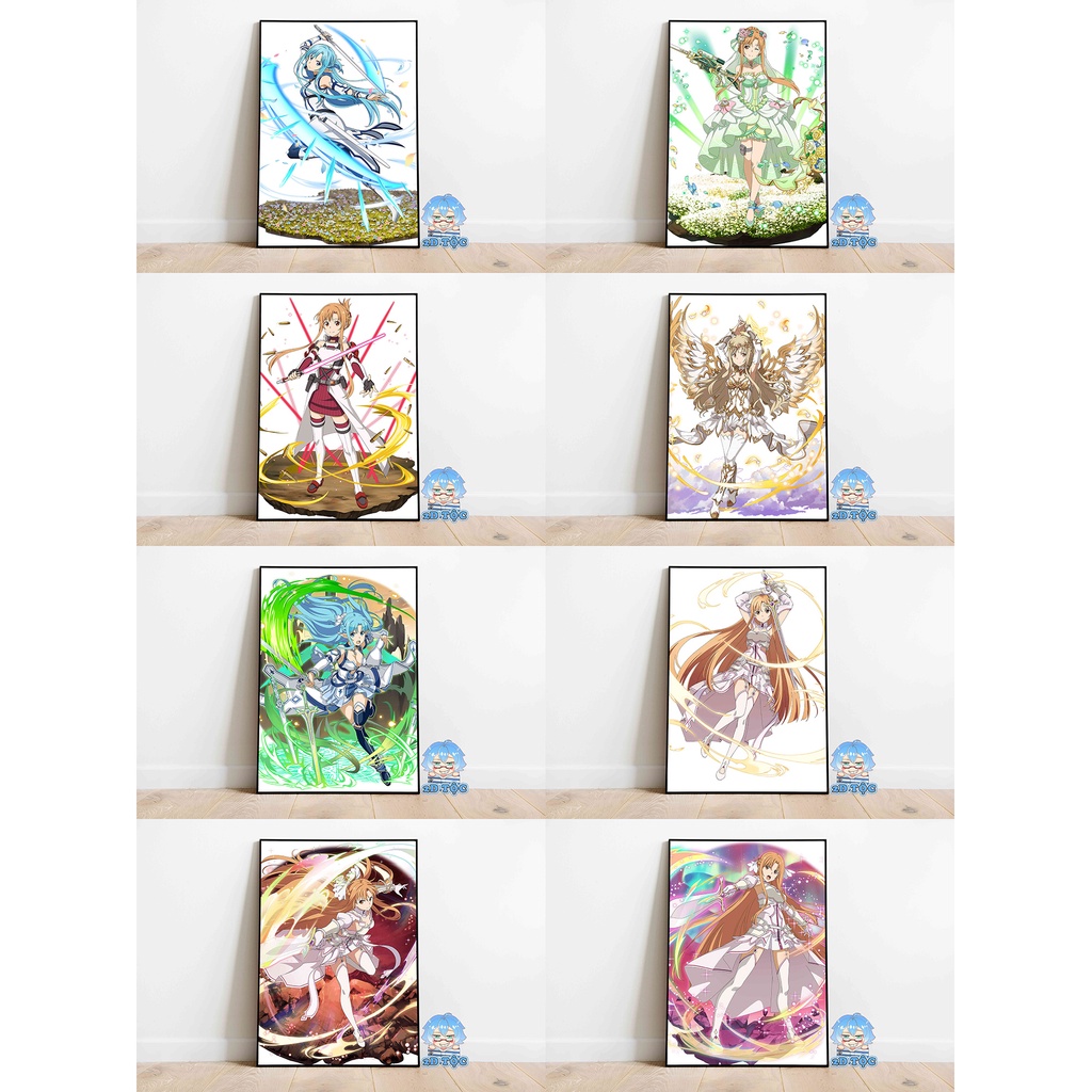 Ảnh poster A3 dán tường cao cấp Yuuki Asuna (10) Anime Manga Light Novel Sword Art Online  by 2D Tộc Shop