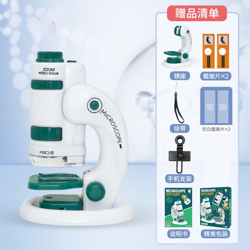 Kính Hiển Vi Đồ Chơi Cho Bé 60X-180X