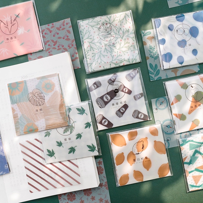 Set Mix 10 Tờ Giấy Hoạ Tiết Đáng Yêu Ngộ Nghĩnh Trang Trí Sổ Nhật Ký DIY Phụ Kiện Decor Chụp Ảnh